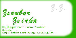 zsombor zsirka business card